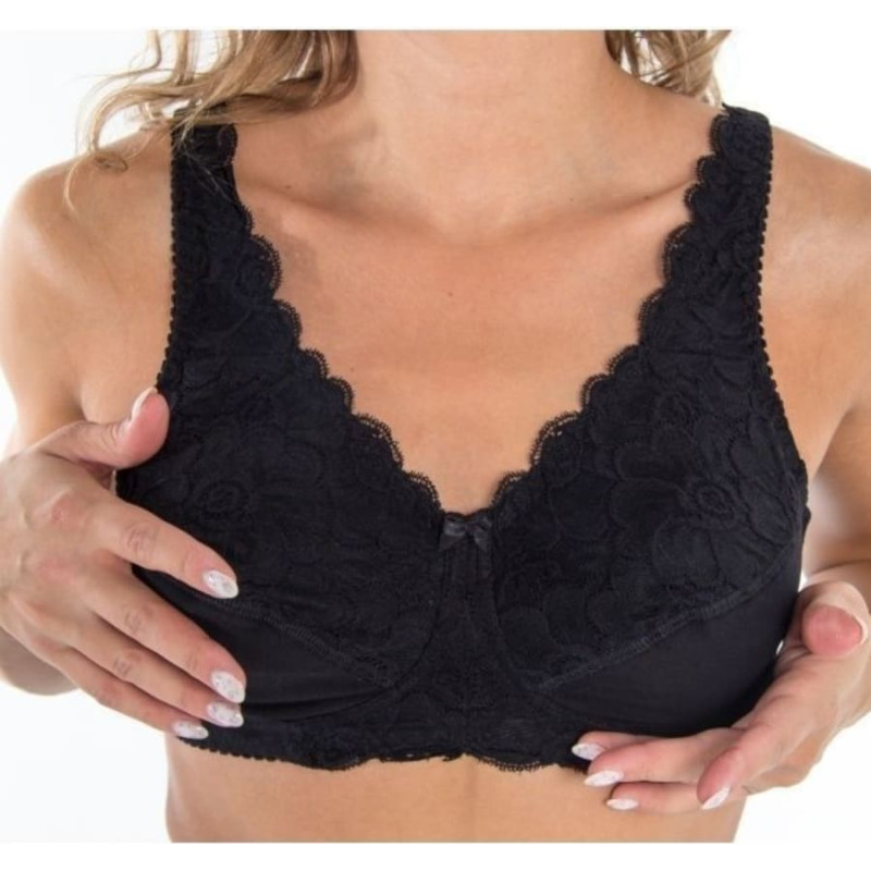 Tonus Elast 0407 Sofija Elastic medical-rehabilitation bra Black N0 (C70)