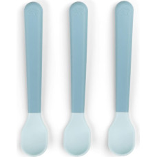 Done By Deer Foodie easy-grip baby spoon 3-pack Blue