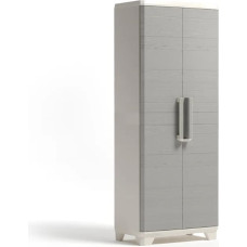 Keter – Linear Wood Tall cabinet, 68 × 39 × 173 cm, light beige / light grey