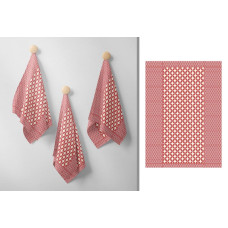 ŚCIERKA 40X60 ŻAKARDOWA CARINO 008 CZERWONY BAW.