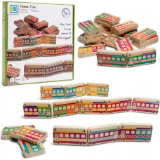 DREWNIANY POCIĄG DOMINO