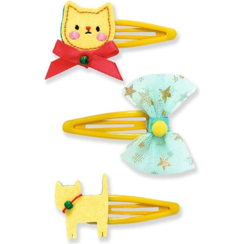 Djeco Plume - Cat collection - Hair Clips - Mina (3 pcs)