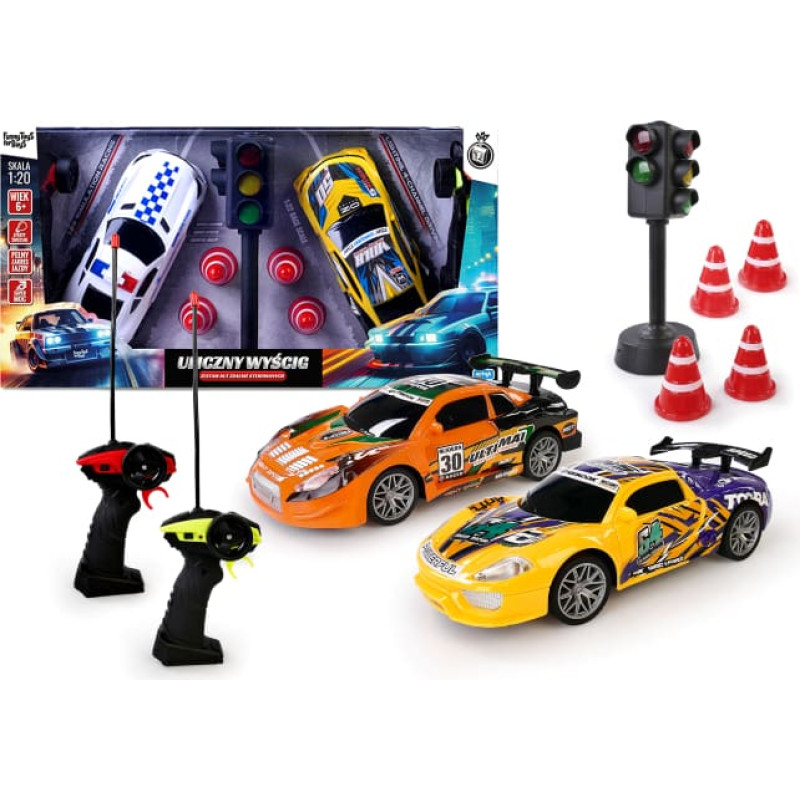 Artyk 142338 Zestaw 2 aut zdalnie sterowanych - pościg policyjny