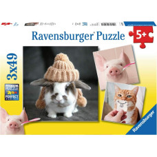 Ravensburger Puzzle 3x49 pcs Funny Animals