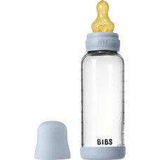 Bibs Glass Baby Bottle 240ml Baby Blue