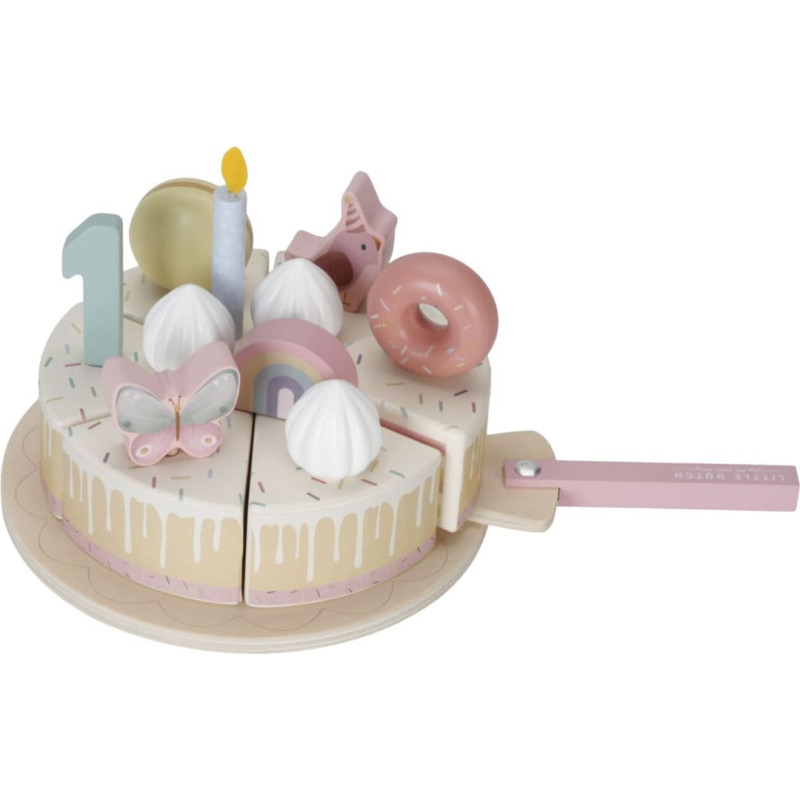 Little Dutch wooden birthday cake &acute;Pink&acute; FSC