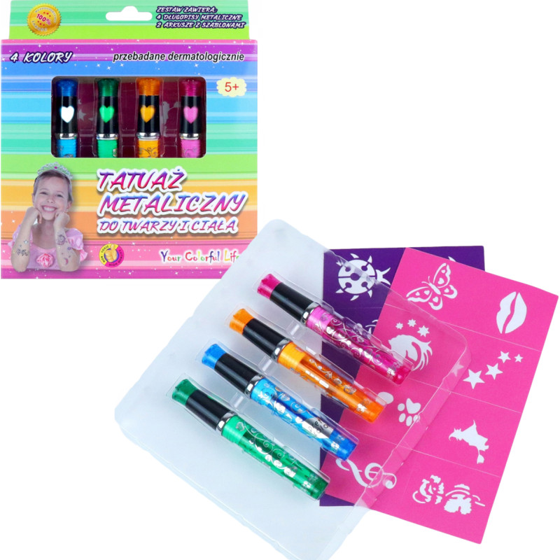 DŁUGOPISY DO MALOWANIA TWARZY + SZABLONY