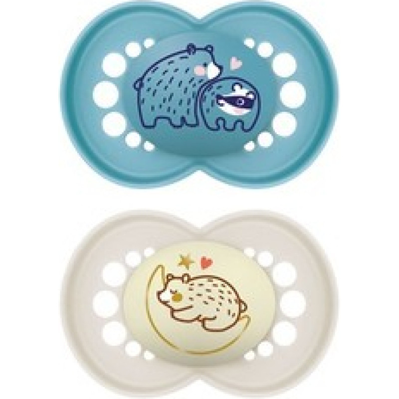 Mam Baby 0899 PACIFIER ORIGINAL 16+ DAY&NIGHT PLANET LOVE BOY