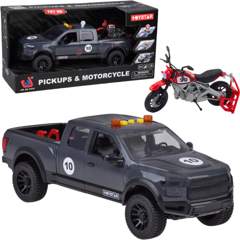 AUTO PICKUP NA BATERIE Z MOTOCYKLEM