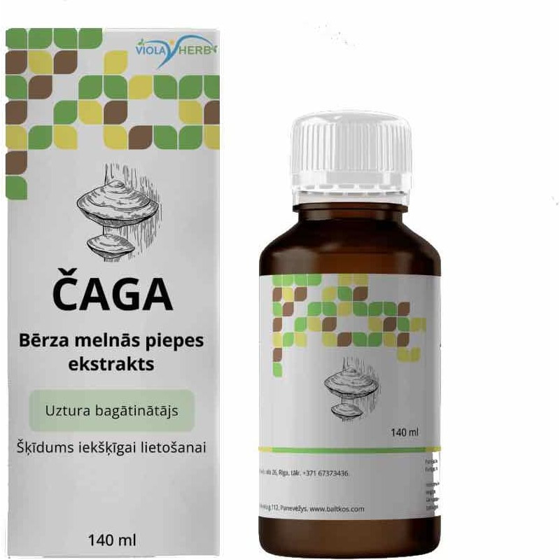 ES CHAGA. Birch Chaga mushroom extract 1:5, 140ml