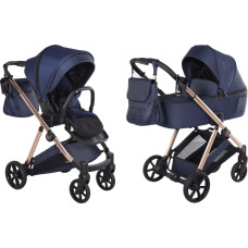 Junama Universal stroller 2 in 1 Ellegante 06 Blue – electro-polished frame