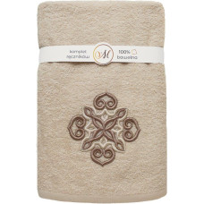 RĘCZNIK KPL.MARIBELLA 3 SZT./30X50/50X100/70X140/ FROTTE HAFT 005 MANDALE MIGDAŁOWY