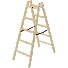 Hailo double-sided stepladder H40 StandardLine, wooden, 2 × 5 steps