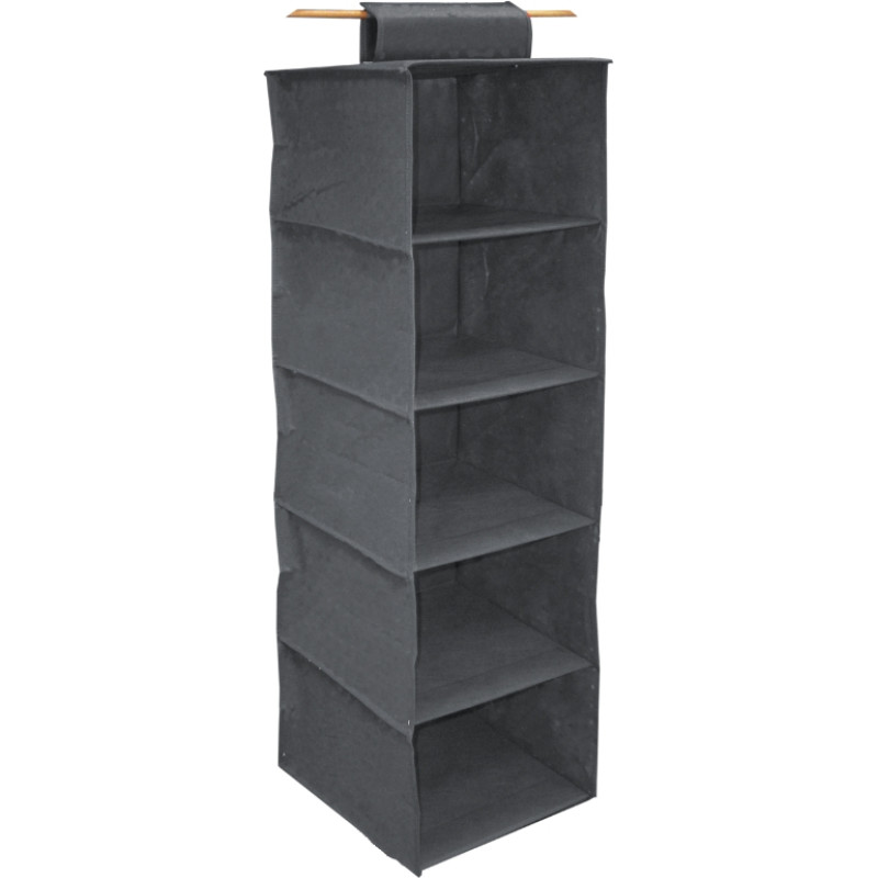 Ordinett Organizators iekarināms ar 5 plauktiem 30x30x120cm Grey