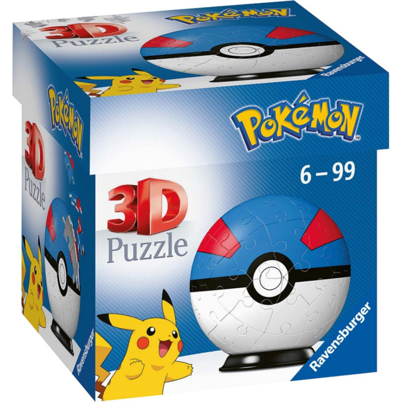 Ravensburger 3D Puzzle Pokemon Great Ball 54p 11265