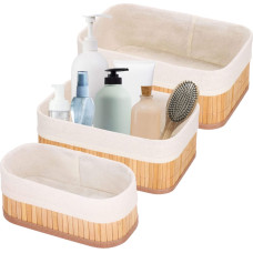 Springos Bamboo organizers for cosmetics Springos HA0152 3 pcs