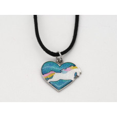 K:s Me Mood necklace - Unicorn heart (changing colour)