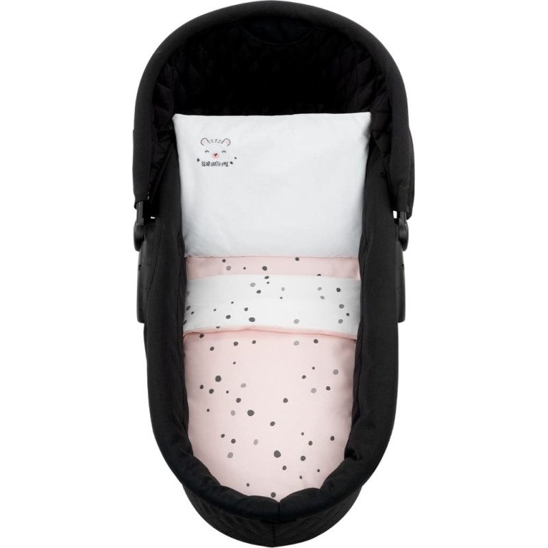 Bedding set for carry cot 6pcs Bear with me Pink