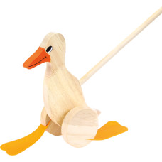 Bino Wooden push-along toy, Duck