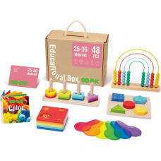 Tooky Toy Box Pudełko XXL Montessori Edukacyjne 6w1 Sensoryczne 25-36 Mies