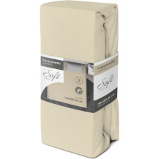 SHEET SOFT 160X200+25 JERSEY ELASTIC BAND CREAM COTTON.