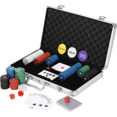 Springos Poker set 300 chips, cards, mat, dice, case Springos KG0022