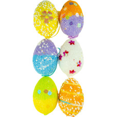 Patterned Styrofoam Eggs, 6 pcs