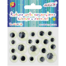 Glow-in-the-Dark Moving Eyes, 20 pcs