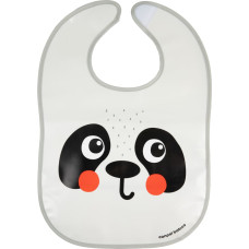 Canpol 9/232_whi Washable bib with pocket BabiesBoo panda