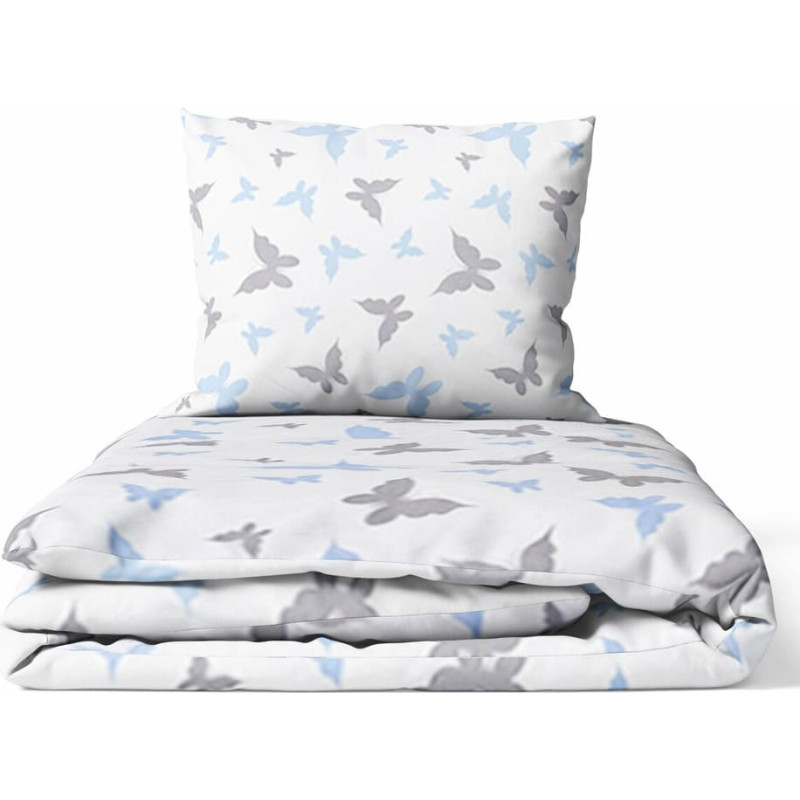 Ankras Cover set - 2 pcs - 120x90, 40x60  - BUTTERFLY - BLUE / GREY