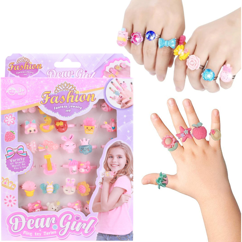 ZESTAW PIERŚCIONKÓW BIŻUTERIA 30 SZTUK