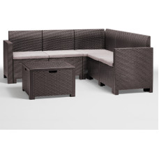 Bica Dārza mēbeļu komplekts Set Nebraska Corner brūns