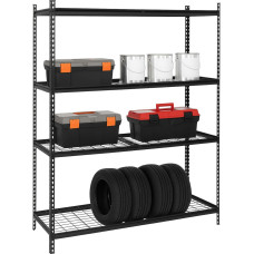 Springos Steel garage rack with 4 shelves 183x150x54 cm