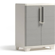 Keter – Linear Wood Base cabinet, 68 × 39 × 90 cm, light beige / light grey
