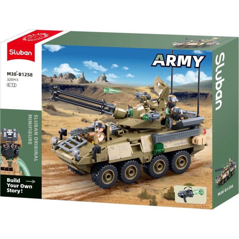 Sluban construction set, Military armored vehicle Stryker ADS, 320 pcs.