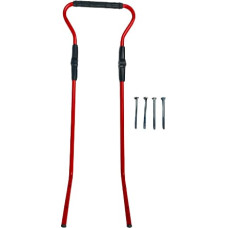 Adbor Height-adjustable push handle for sled, red