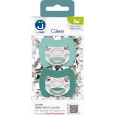 2-pack. Smart pacifiers Glee 6m+ mint-turquoise