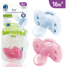 Pacifier Joy 16m+ transp.-rose