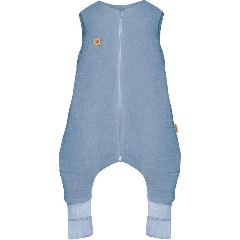 Sleeping bag with legs muslin 2,5 TOG Malaga 1-2y baby blue