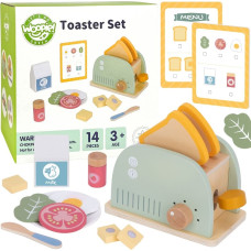 Woopie GREEN Drewniany Toster Zestaw Śniadaniowy z Akcesoriami 14 el. FSC