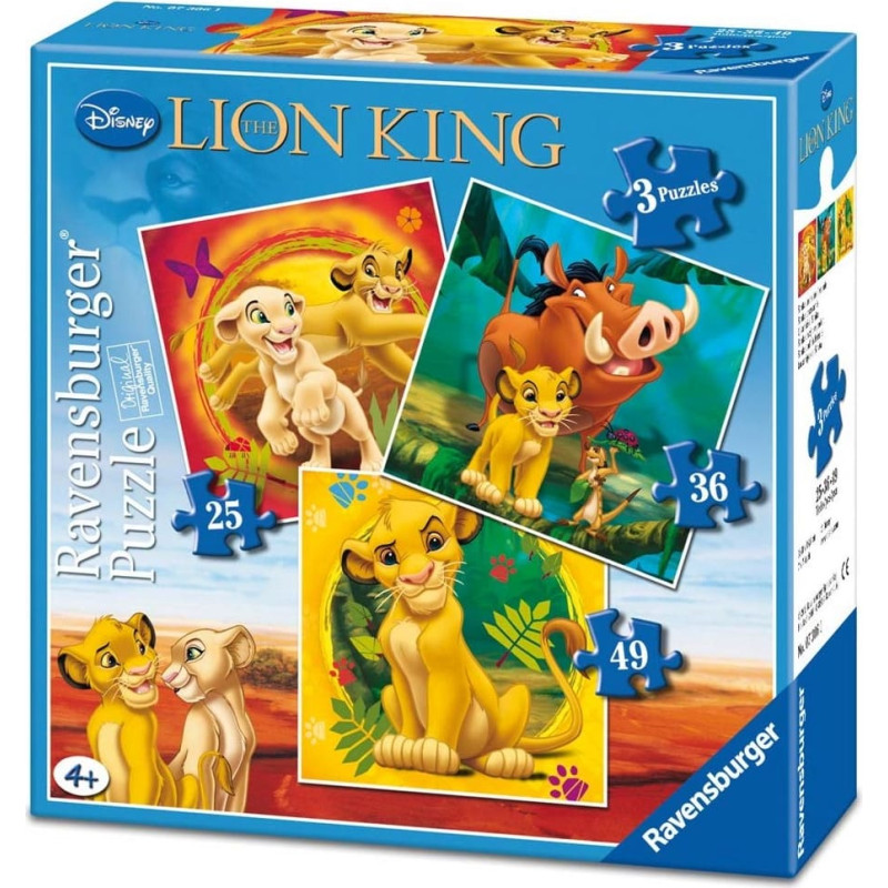 Ravensburger Puzzle 3in1 The Lion King