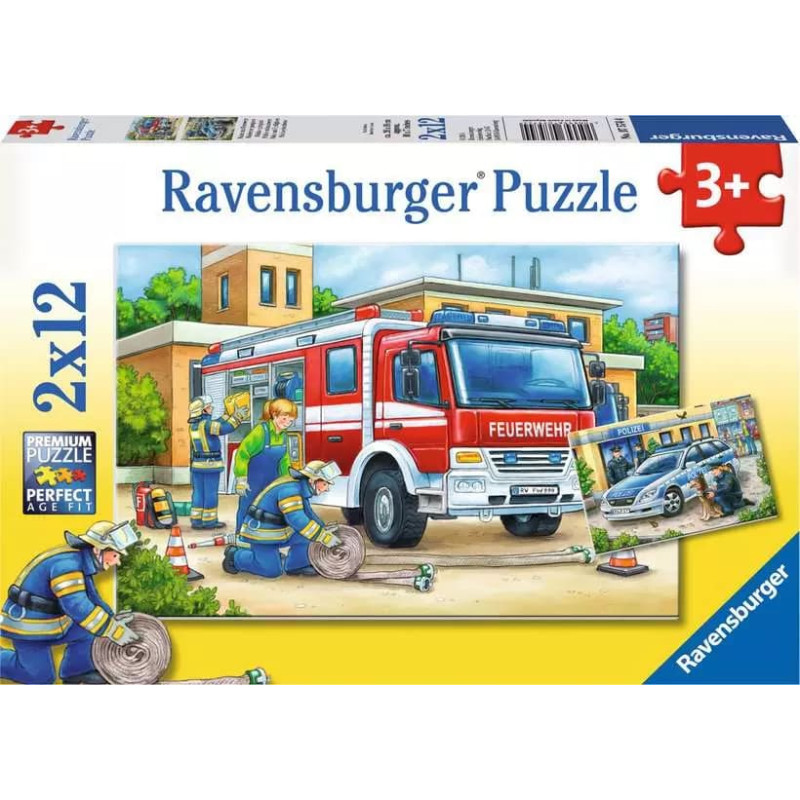Ravensburger Puzzle 2x12 pcs Rescue Team