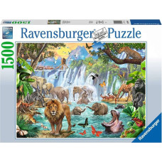 Ravensburger Puzzle 1500 Waterfall Safari Animals
