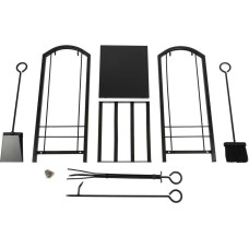 Metal firewood stand for fireplace