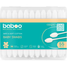 Baboo Ultra-Soft Safety Cotton Swabs, 55 pcs