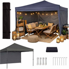 LUARO Garden Pavilion – Party Tent, Commercial Gazebo 3x3 m, black
