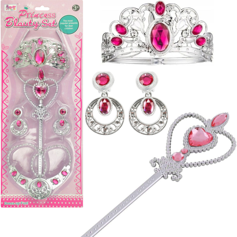 ZESTAW KSIĘŻNICZKI DIADEM I RÓŻDŻKA