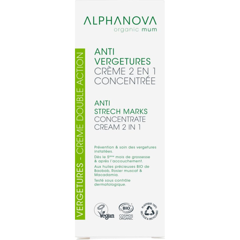 Alphanova SANTE Organic intensive STRETCH MARK prevention and treatment cream 150 ML