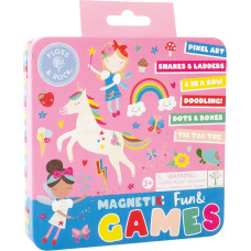 Floss & Rock Magnetic Fun and Games Tin 6in1, Rainbow Fairy