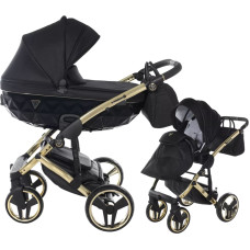 Junama Universal stroller 2 in 1 Diamond S-Line v3 -02black/gold